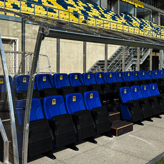 STVV Europaproof met custom dugouts en nieuwe stadionstoelen