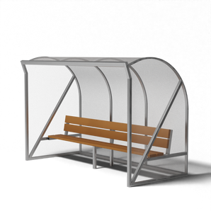 SKOR hockey dugout Düsseldorf met meranti bank en aluminium frame