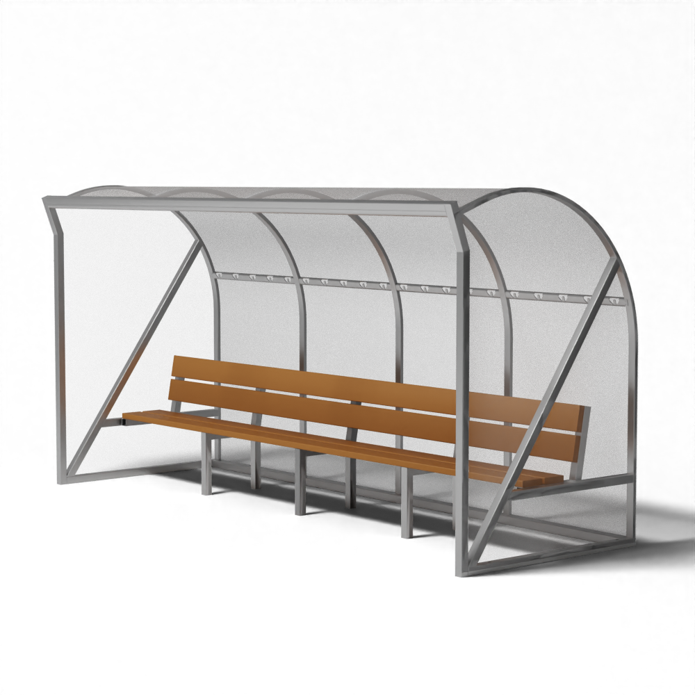 Düsseldorf hockey dugout van SKOR met stabiel gelast aluminium frame