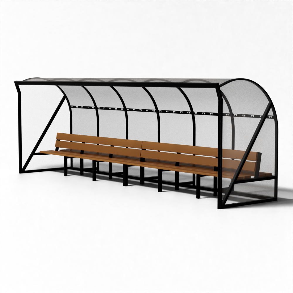 Hockey dugout Montrouge met elegante afwerking en hoge duurzaamheid van SKOR