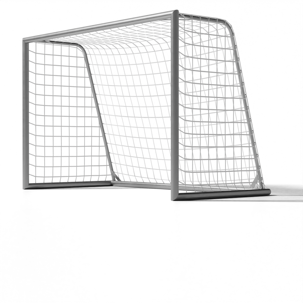 Verplaatsbaar aluminium voetbaldoel 3×2 m met geïntegreerde netstrip of ComFix netbevestiging voor training en clubgebruik
