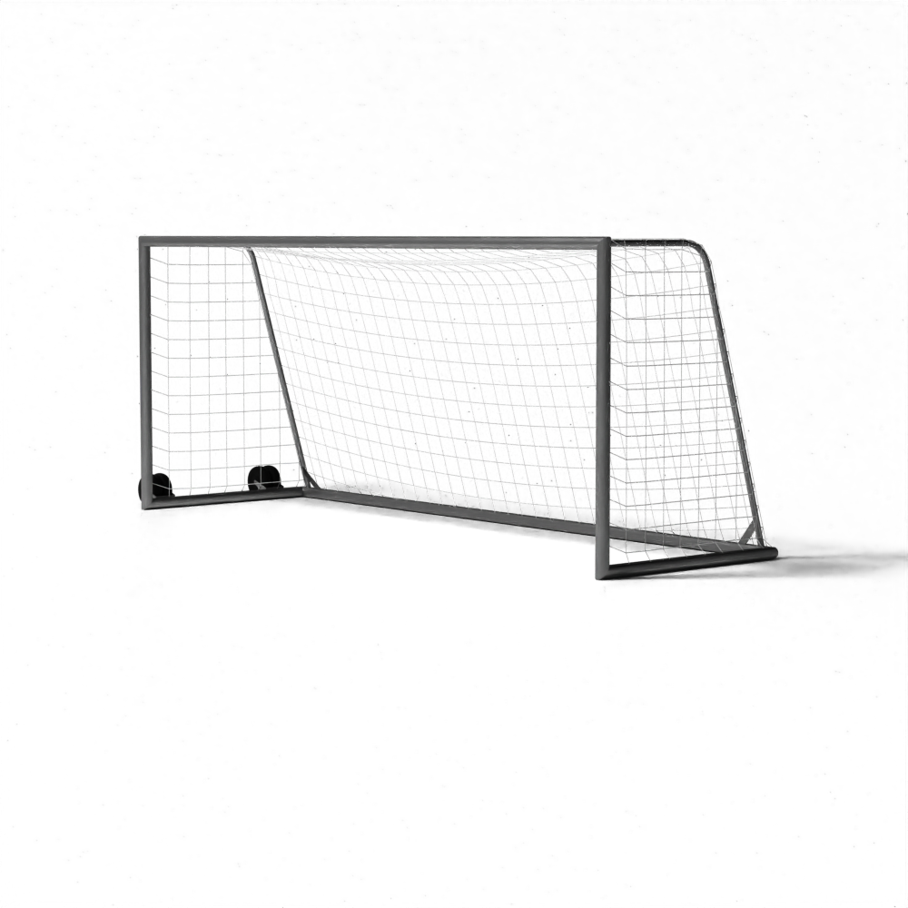 Aluminium voetbaldoel 5x2 van SKOR | ComFix netbevestiging, 80x90 mm profiel, geschikt voor intensief gebruik